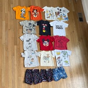 Disney Character T-Shirts and Shorts Set